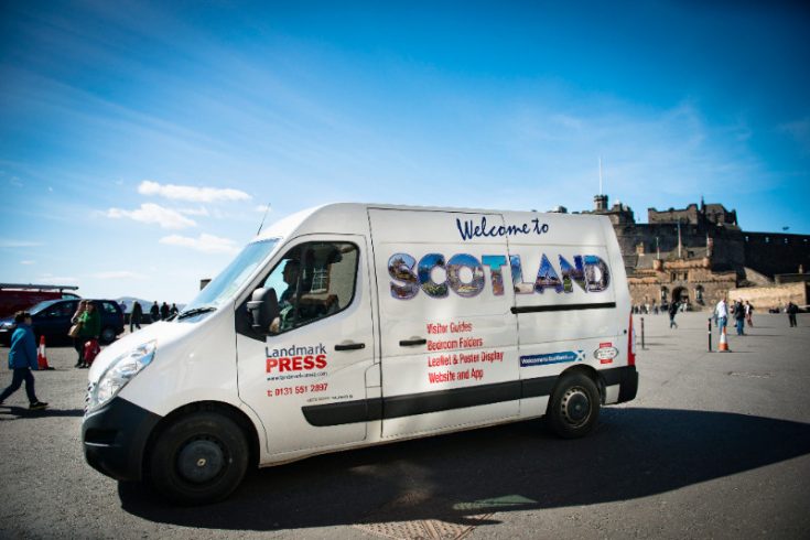 Landmark Press delivering to Edinburgh Castle